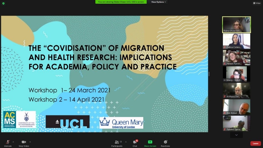 Participación investigadora PROESSA en workshop internacional sobre migración y COVID-19