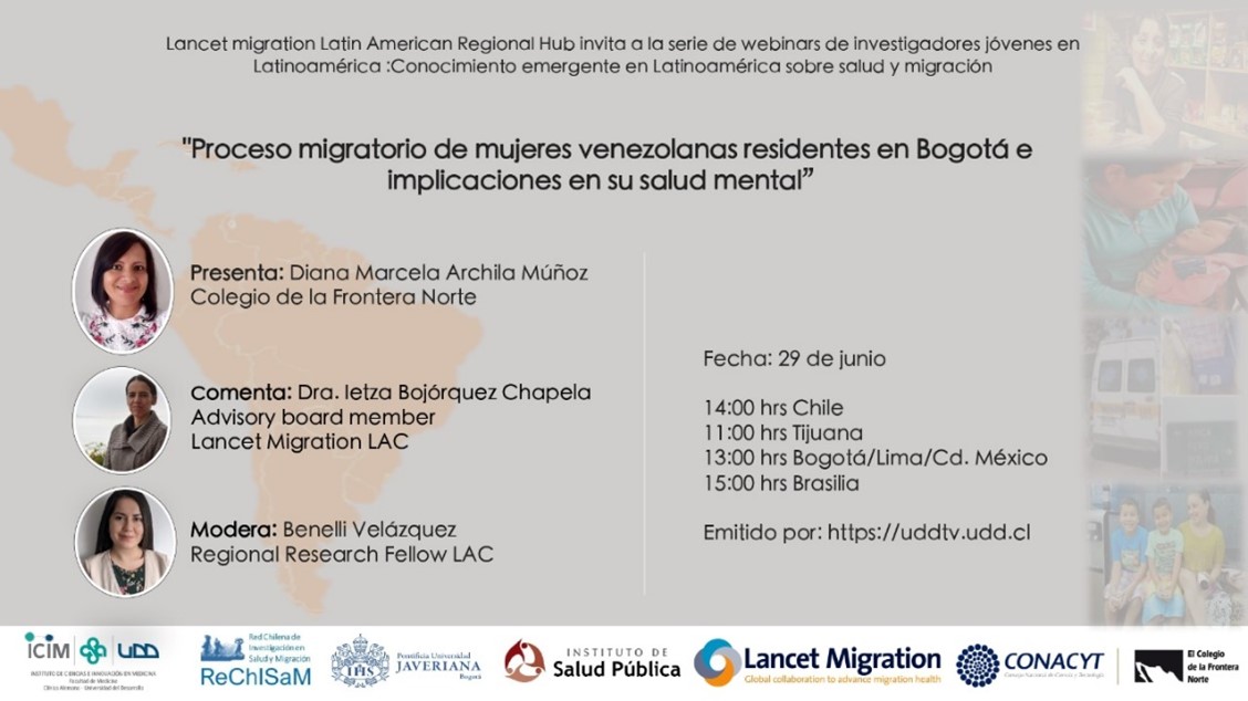 Webinar Lancet Migration con organización de investigadora PROESSA UDD