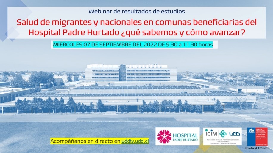 Realización Webinar de resultados estudio sobre Salud de migrantes y nacionales