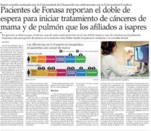 Aparición de estudio PROESSA UDD en diario El Mercurio