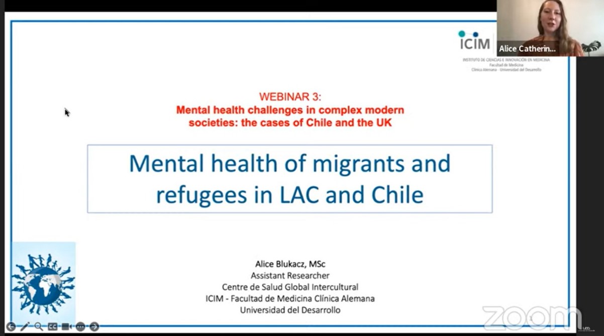 Tercer Webinar de la serie seminarios internacionales sobre desafíos en la salud mental